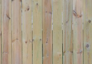 Timber paling boundary fence